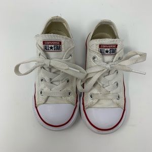 Toddler White Converse - Girl